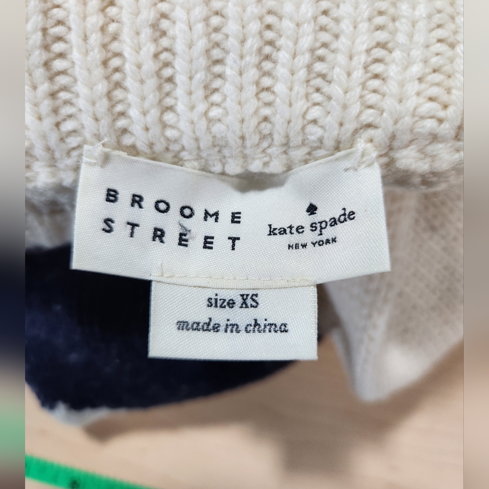 Kate Spade Cream‎ Intarsia Star Mock Neck Sweater Size XS - Picture 2 of 9